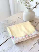 Ombre Dyed Floral Printed Pure Linen Saree