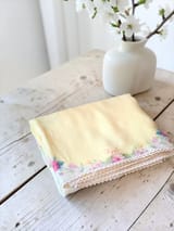 Ombre Dyed Floral Printed Pure Linen Saree