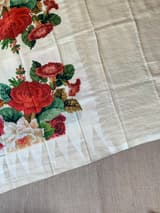 Half white Designer printed kanchi soft silk saree with temple border SS50370