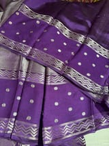 Brinjal Orange Banarasi Brocade Silk Saree SS5078