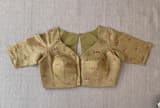 Gold tissue saree in half and half style