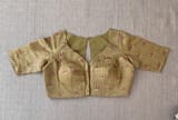 Gold tissue saree in half and half style
