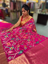 Pink Kanjeevaram soft silk with embroidery SS50127
