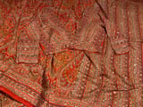 Orange Designer Printed Crepe Silk Saree