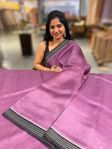 Winish purple Organza Saree with embroidered blouse