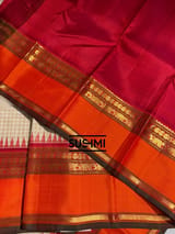 Ivory checks Vintage Kanjeevaram Saree SS50152