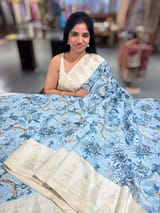 Kanchi soft silk Designer printed saree with temple border SS50510