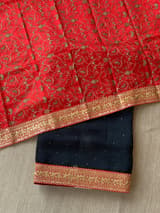 Black Organza with sabyasachi borders SS50275