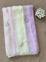 Multi colour Georgette Saree with handwork