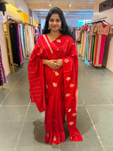 Red Poona Silk Saree