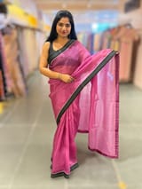Plum Jamoon Organza Saree with embroidered blouse SS50274