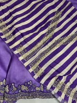 Lilac pure organza with handwork SS50251