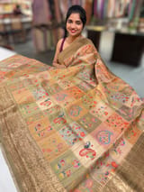 Olive Printed Banarasi Tussar