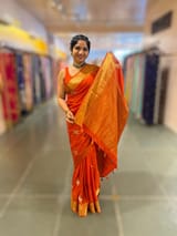 Orange Kanchi Soft Drape Saree SS50199