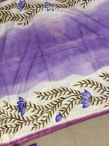 Pure silk Saree with hand paint
