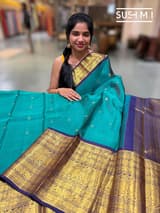 Emerald Green vintage kanjeevaram saree : S62F158