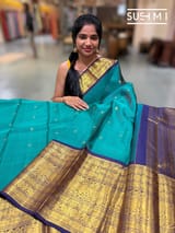 Emerald Green vintage kanjeevaram saree : S62F158