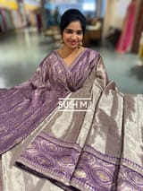 Lilac Fusion Banarasi Tissue Saree : S62109