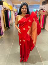 Red Poona Silk Saree