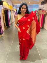 Red Poona Silk Saree