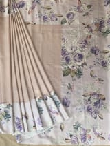 Light Lilac kanchi Brocade Saree with printed border SS50501
