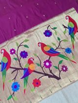 Wine Pure Paithani lehanga : S62F131