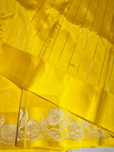 Yellow Poona Silk Saree