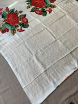 Half white Designer printed kanchi soft silk saree with temple border SS50370