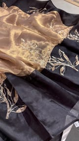 Gold Tissue Designer Hand work Saree SS50231