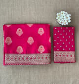 Pink Designer Banarasi Silk Saree