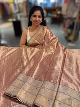 Copper Tissue Saree with embroidery SS50540