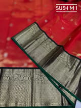Orangish Red Tissue Vintage Kanjeevaram : S62F123