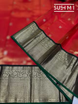 Orangish Red Tissue Vintage Kanjeevaram : S62F123