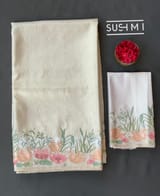 White Brocade Kanjeevaram with  embroidery D62F039