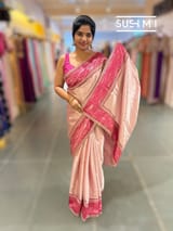 Pastel Pink Tissue fusion Saree : S62107