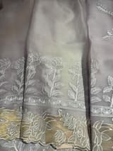Lilac Organza saree with heavy embroiderey SS50552