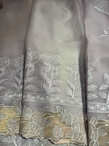 Lilac Organza saree with heavy embroiderey SS50552