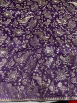Purple Pure organza Saree with pita emb SS50308