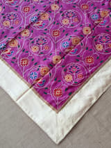 Rose Pink Pure tussar with patola inspired embroidery: S62F191