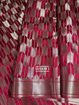 Ruby Pink Banarasi chinia brocade saree SS5093