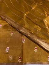 Yellow Gold Banarasi Tissue Saree SS50391