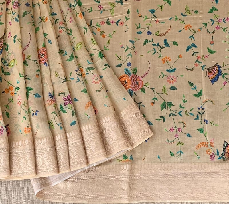 Printed Chanderi Silk Saree SS50367