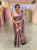 Winish Brown Banarasi chinia brocade saree SS5096
