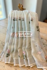 Ombre Dyed Pure alrnin with pichwai embroidery