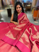 Pink Banarasi Tissue with Designer blouse SS50381