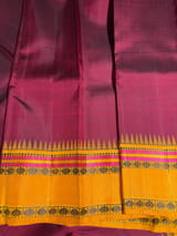 Maroon Vintage Kanjeevaram Saree with zero zari