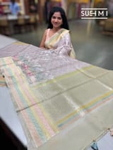 Lilac Designer Kora Banarasi Saree: S62F229