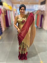 Kora tissue Saree with petite Point embroidery : S62101