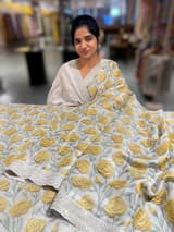 Silver base Tissue Georgette Saree SS50109