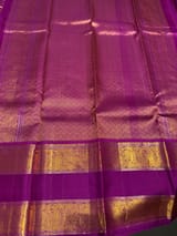 Purple Vintage Checks Kanjeevaram Saree